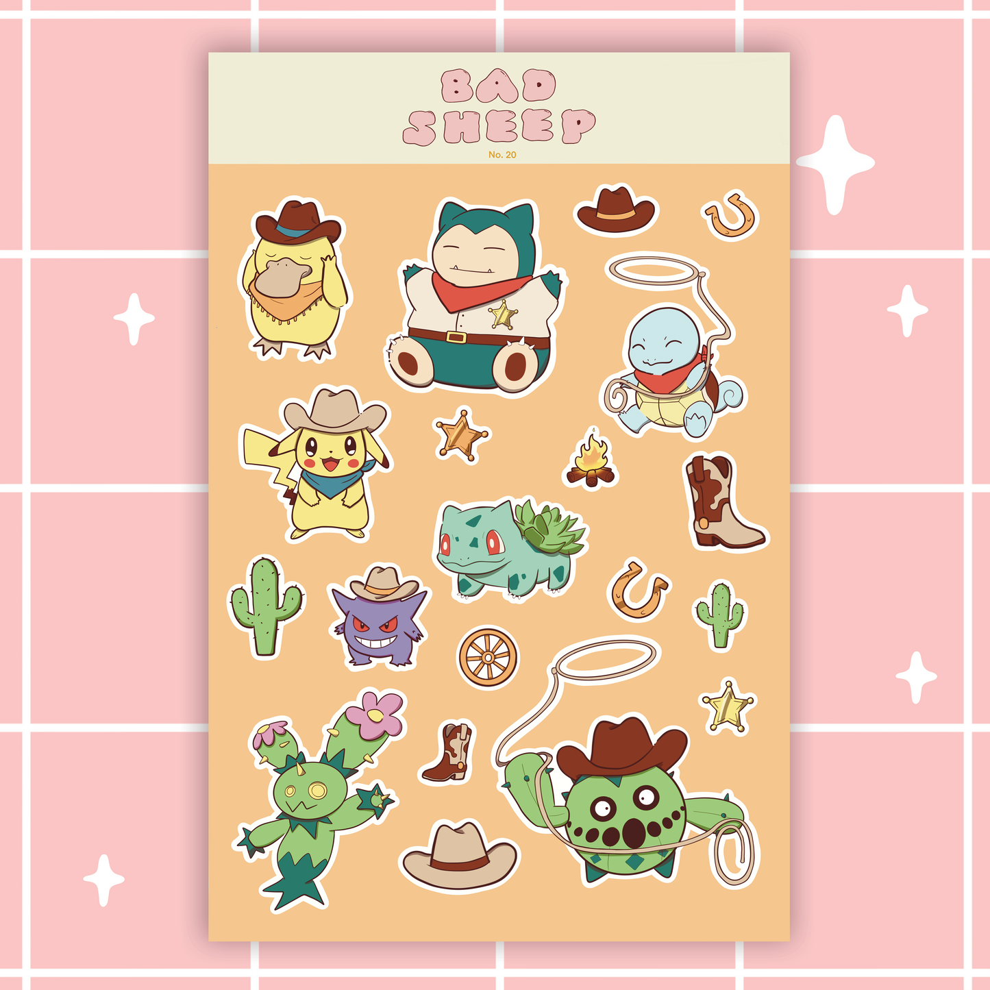 Western Poke Sticker Sheet