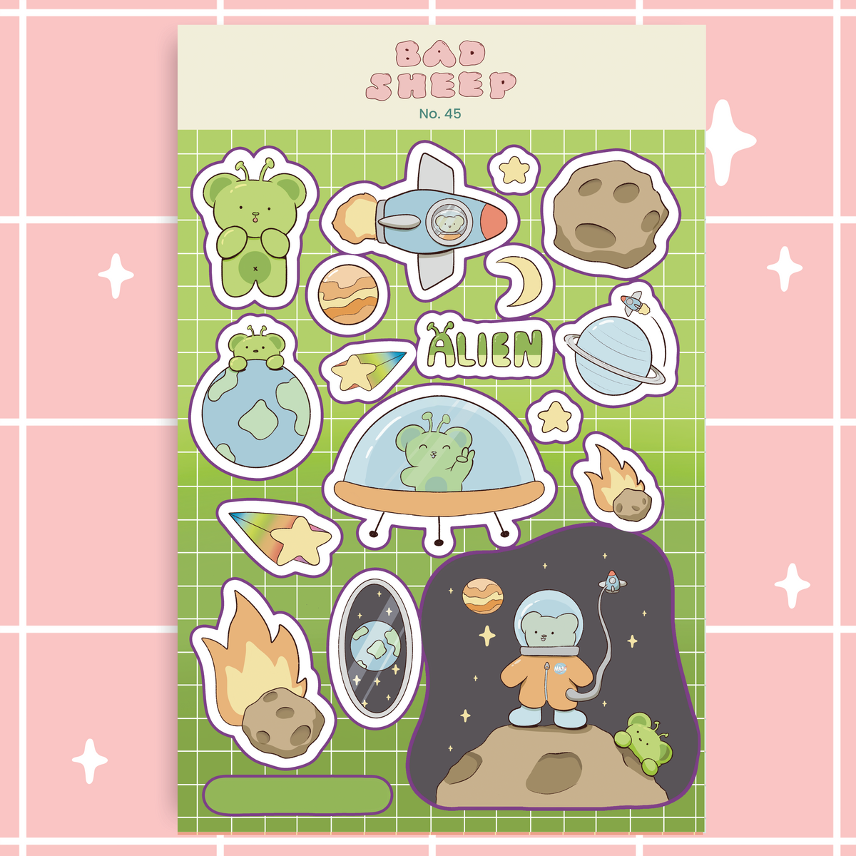 Aliens! Sticker Sheet