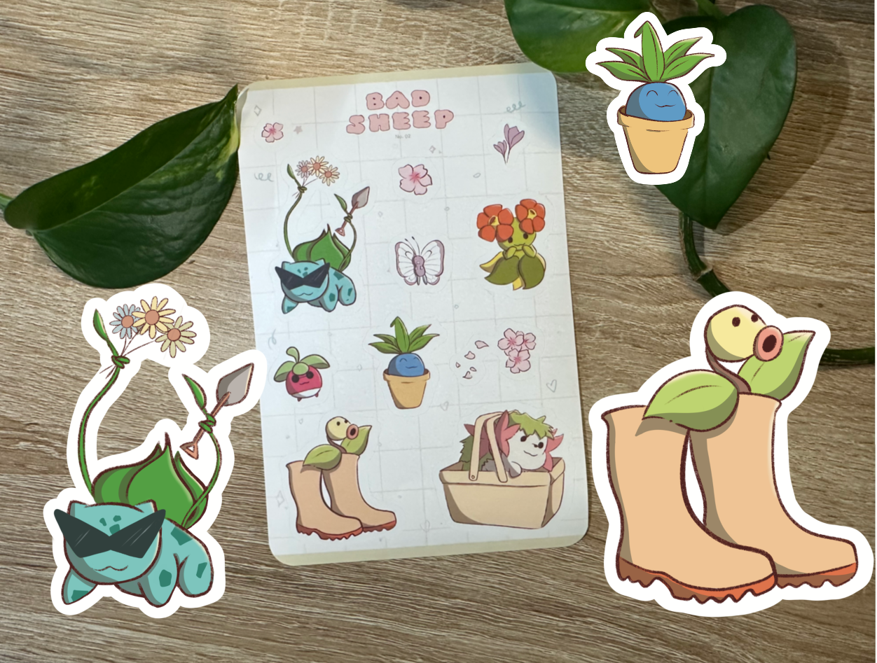 Grass Friends in Spring Sticker Sheet