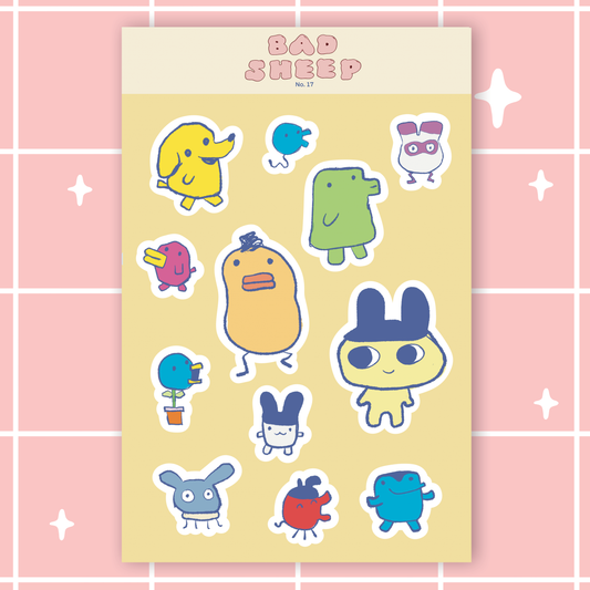 Gang of Tama Babies Sticker Sheet