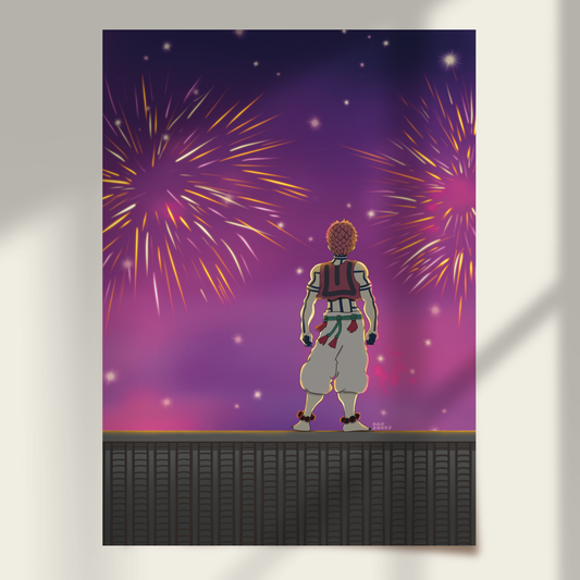 Akaza Fireworks Print