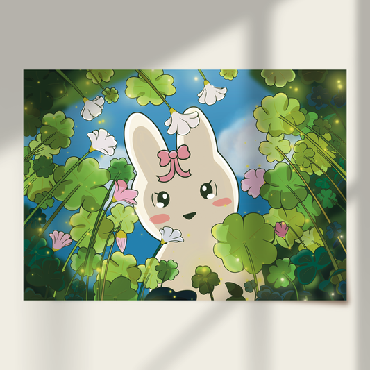 Bunny Peaking Print