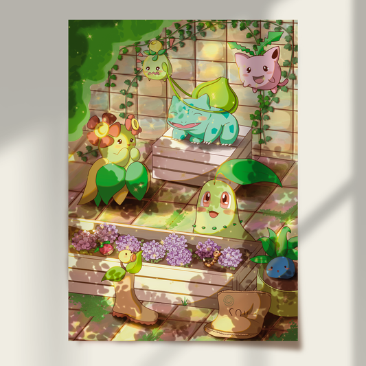 Grass Types in the Garden Print