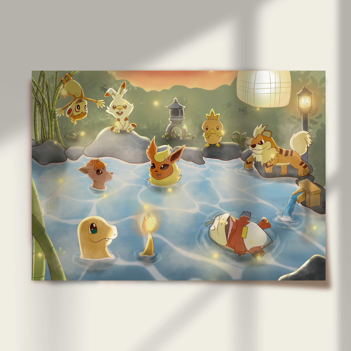 Fire Types at the Hot Springs Print