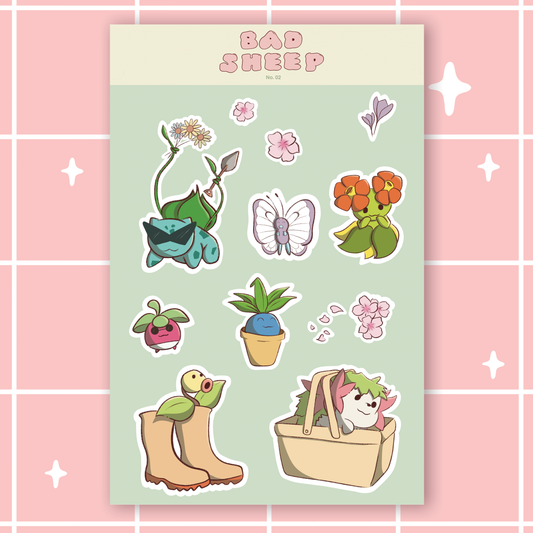 Grass Friends in Spring Sticker Sheet