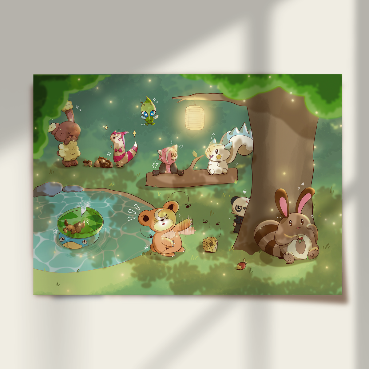 Pokés in the Forest Print