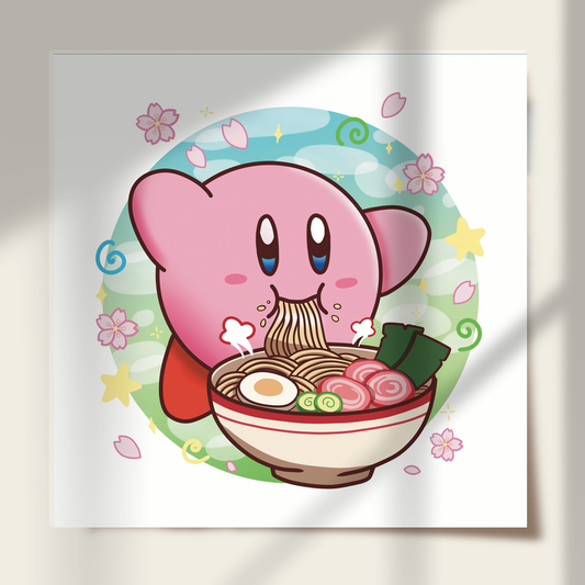 Balloon Cutie Inhaling Ramen Print