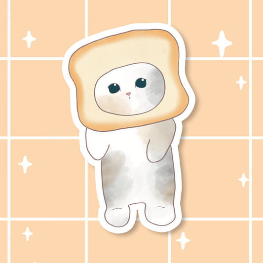 Cat Bread Head Sticker