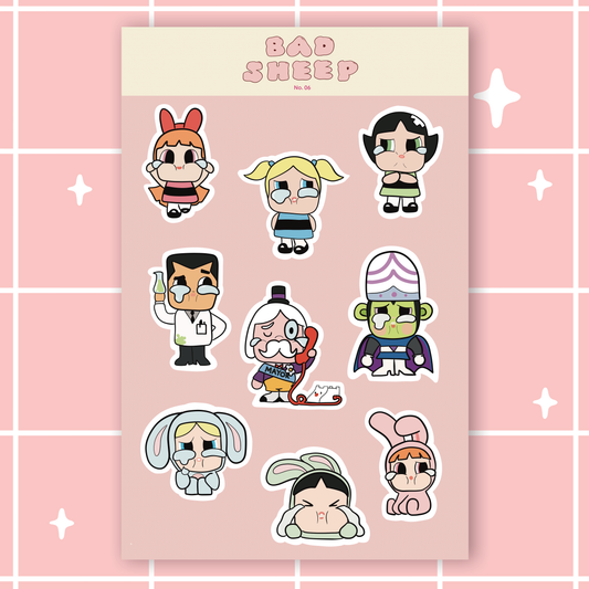 Puffy Girls Sticker Sheet