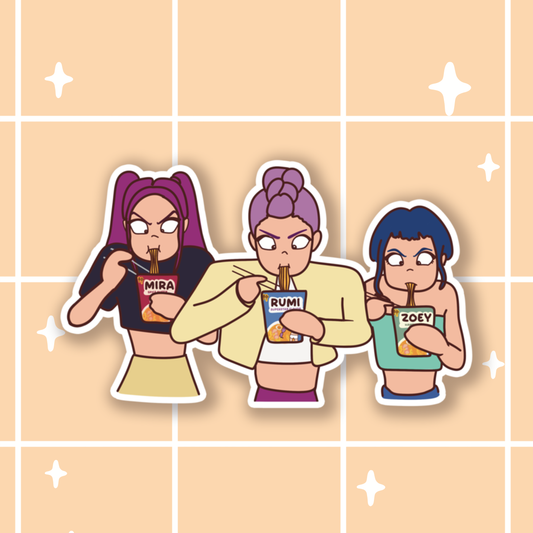 K-Pop Idols Eating Ramen Sticker