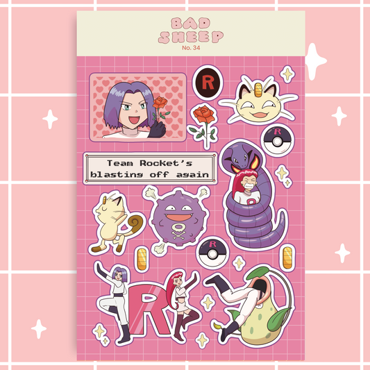 Rocket Team Sticker Sheet