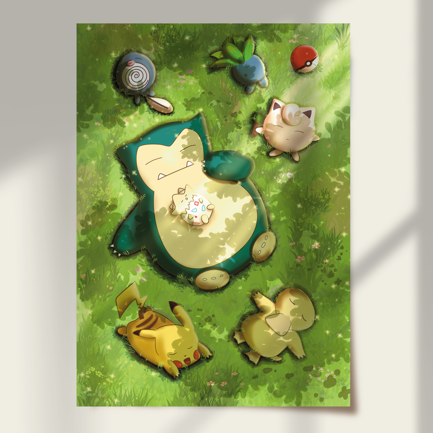 Lounging Monsters Print