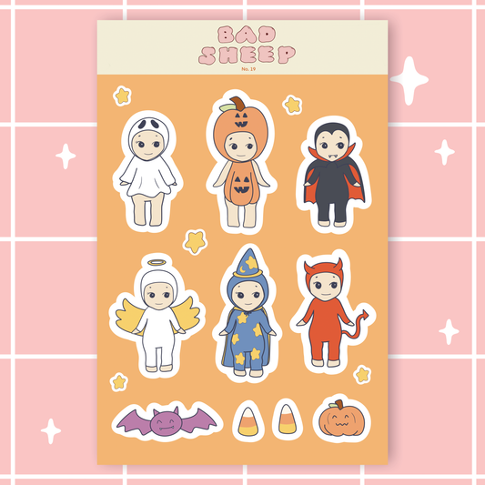 Cherubs in Spooky Season Sticker Sheet