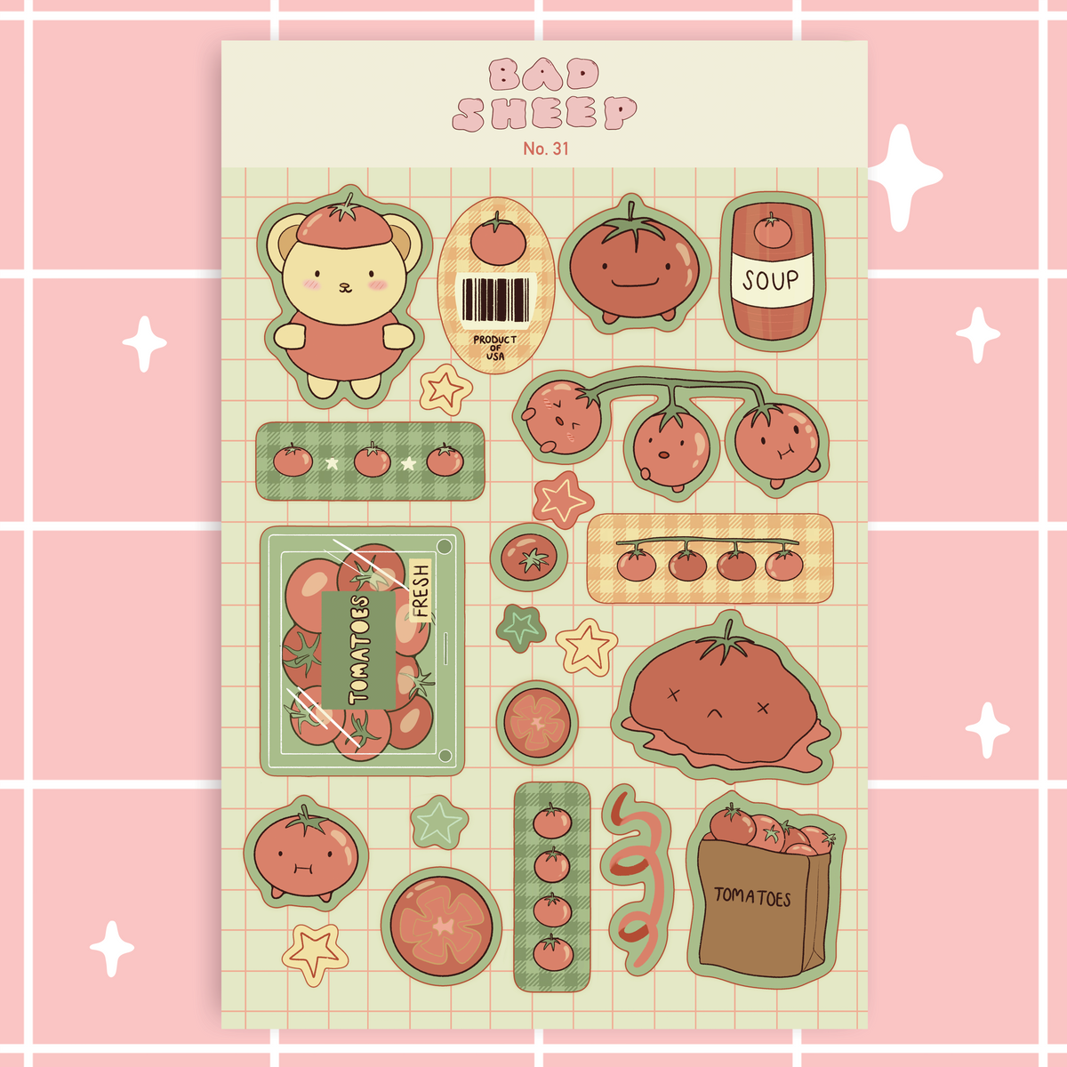 Tomato Sticker Sheet